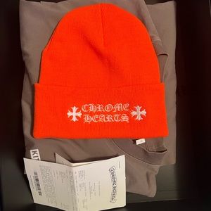 Orange Chrome Hearts Beanie